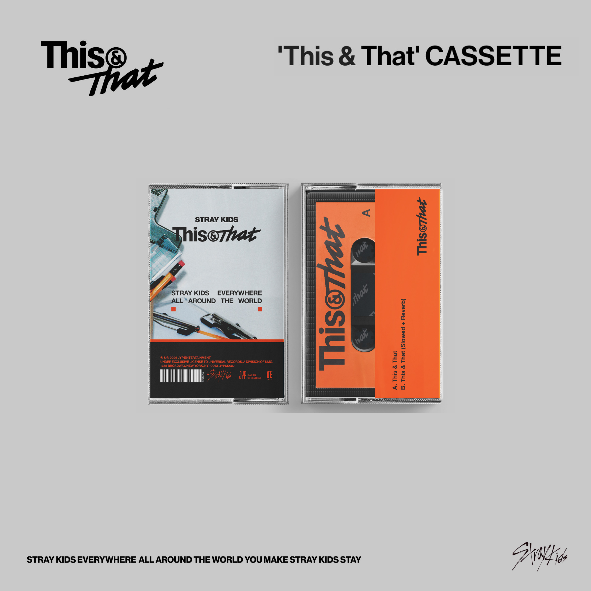 Stray Kids TOP カセットテープ 数量限定版 This & That' Cassette - Stray Kids 스트레이 키즈 Official Store