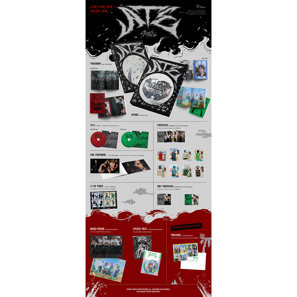 CHK CHK BOOM StrayKids ATE セット8枚 ATE (Chk Chk Ver.) - Stray Kids 스트레이 키즈 Official Store